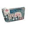 Necessaire estojo P  gatinhos floquinhos Azul