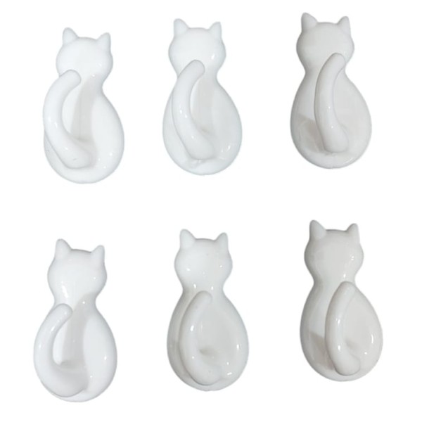 MIini Gancho branco 6 GatInhos