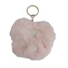 Chaveiro Pompom branco rosa claro