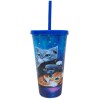 Copo plastico com canudo Tri gatos