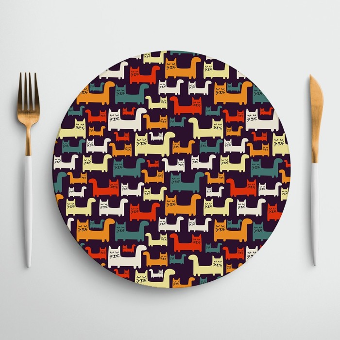 KIT 4 ou 6  CAPAS de  Sousplat Gatos Coloridos