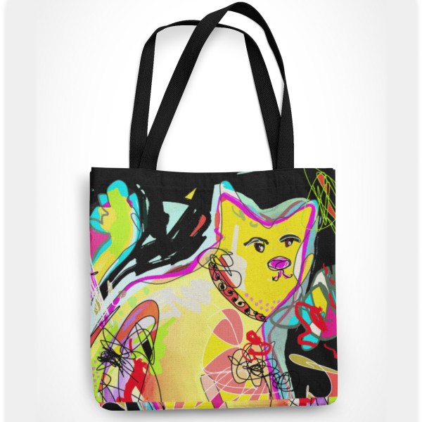 Bolsa Sacola Square Gato Cores e formas