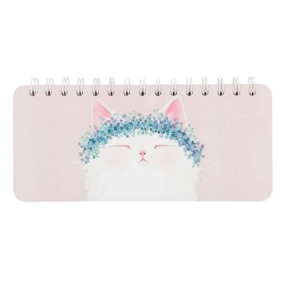 Caderno Bloco Planner Semanal  gata flores