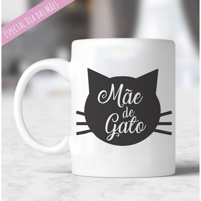 Caneca Carinha De Gato Mãe