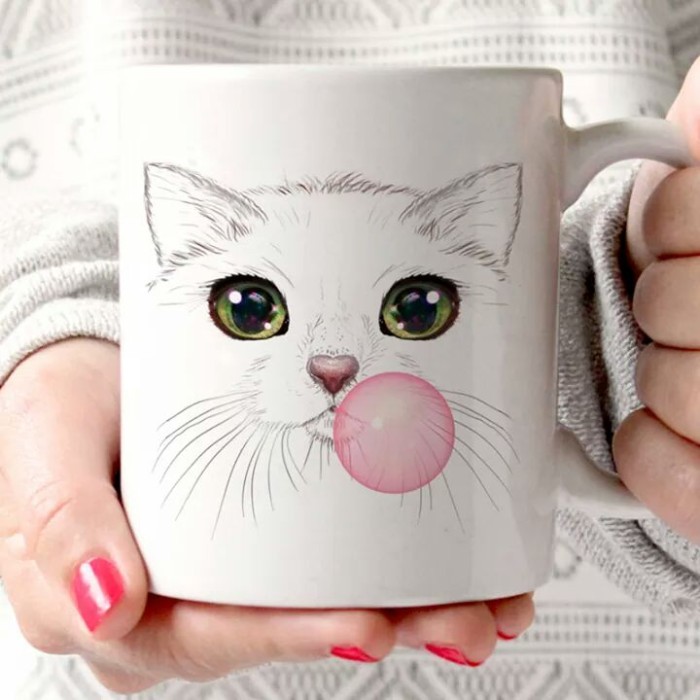 Caneca Gato chiclete