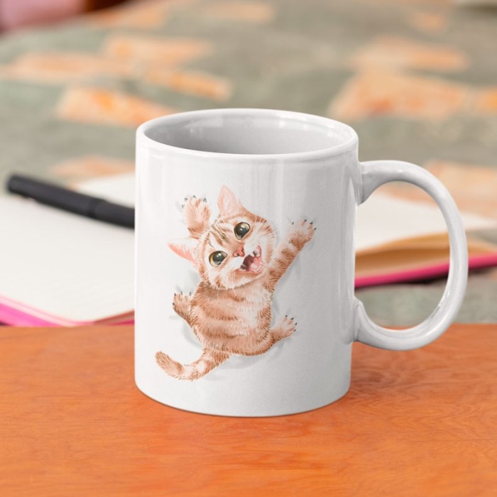 Caneca Gato Cute Agarradinho