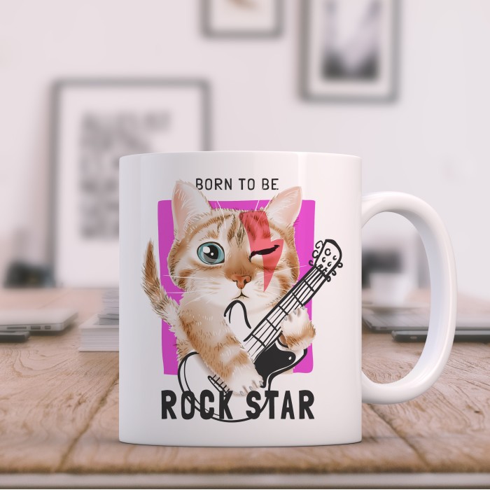 Caneca Meow Rock Never Dies