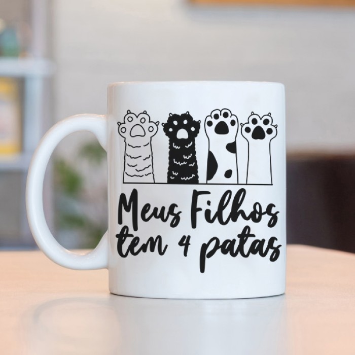 Caneca Meus Filhos Tem 4 Patas