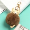 Chaveiro Gatinha bege Pompom marron