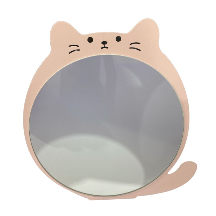 Espelho de Mesa Gatinha Moldura Rosa
