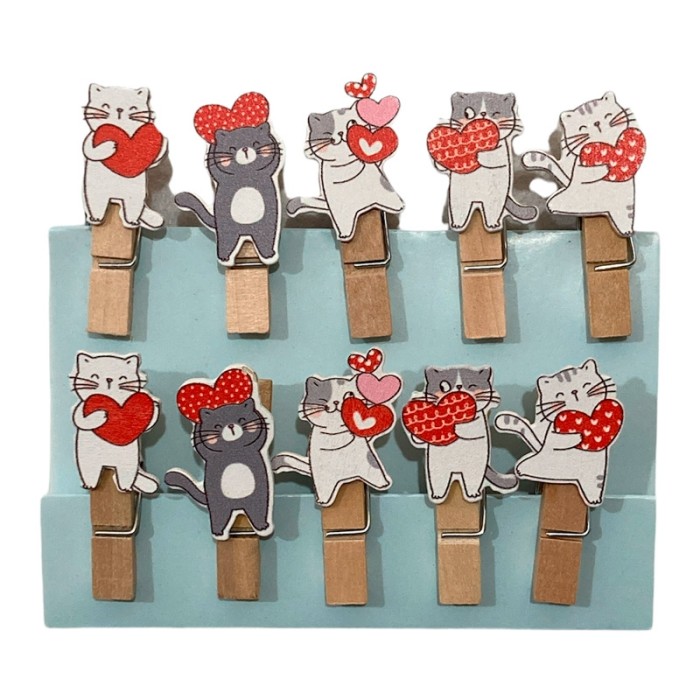 Mini Pregador Gatinhos Amor