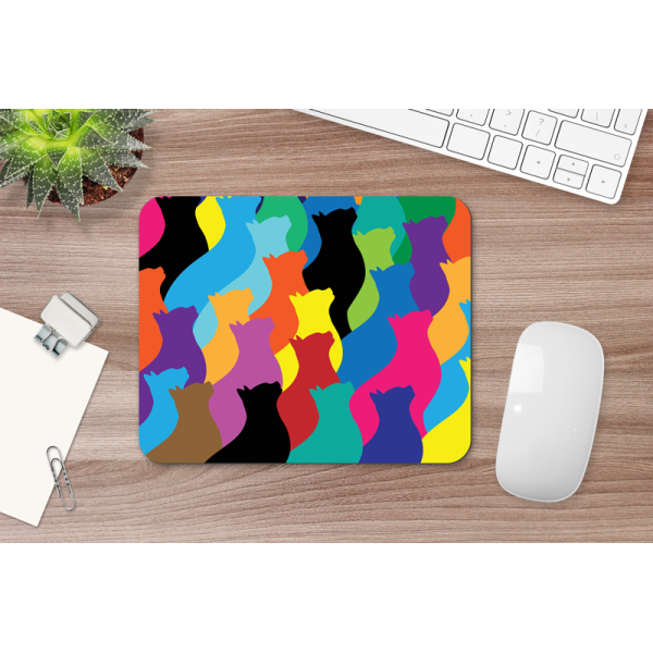 Mouse Pad Gatos Coloridos Hall P