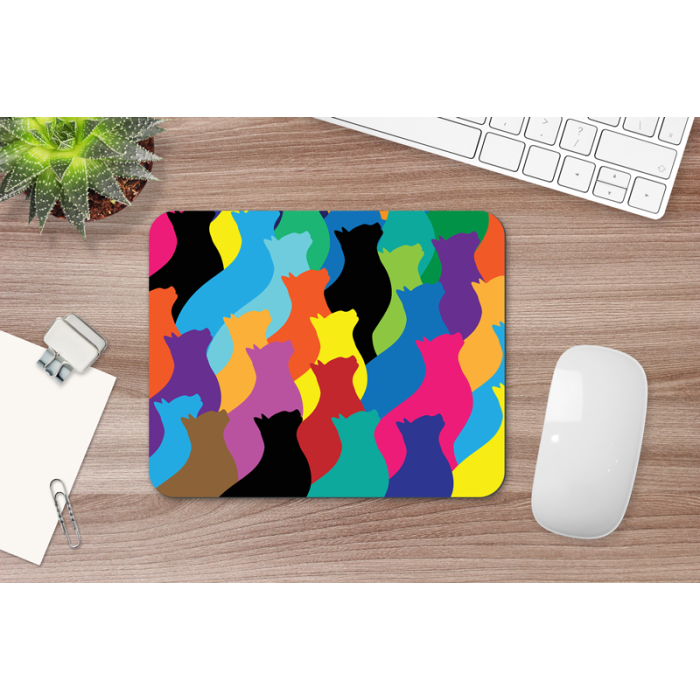 Mouse Pad Gatos Coloridos Hall P