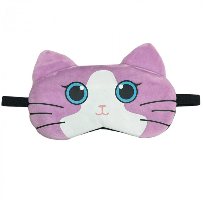 Máscara para Dormir/Relaxar com gel Gatinha Lilás