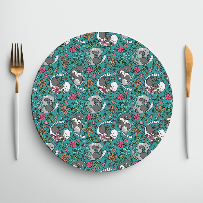 KIT 4 ou 6 CAPAS  de Sousplat Gatos e Flores