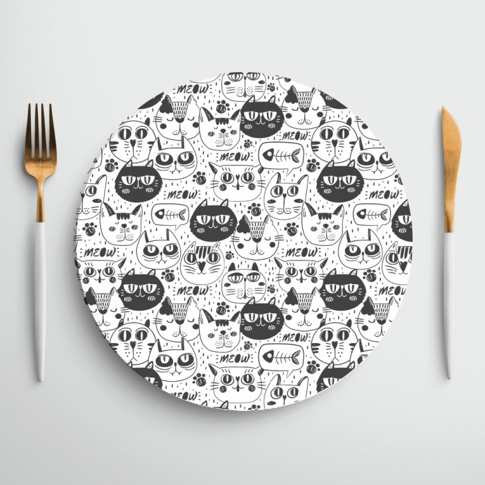 KIT  4  ou 6 CAPAS de Sousplat Gatos Meow