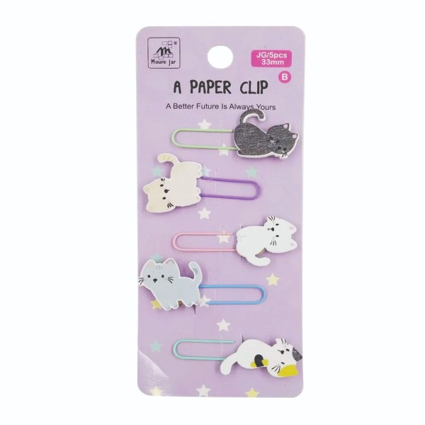 Kit com 5 Clipes de Gatinho