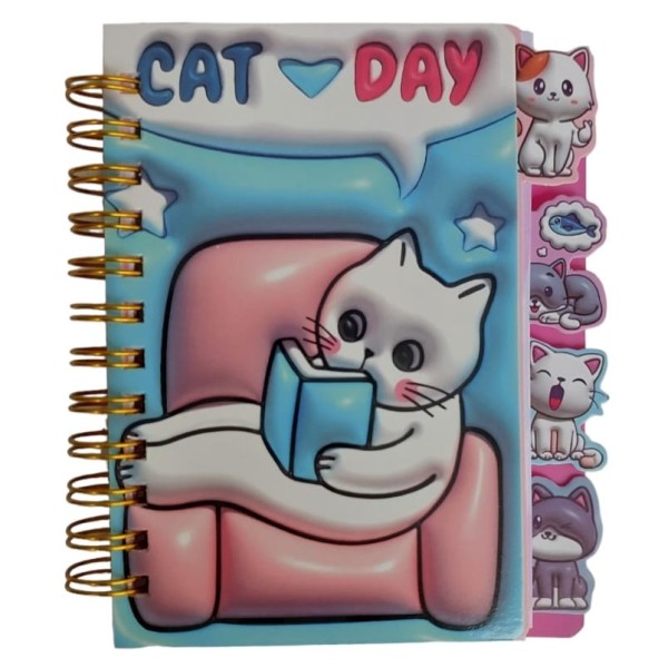 01  Mini caderninho  cat day  sofa