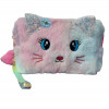 Nécessaire Pelucia Algodão Rosa olhar Gatinha