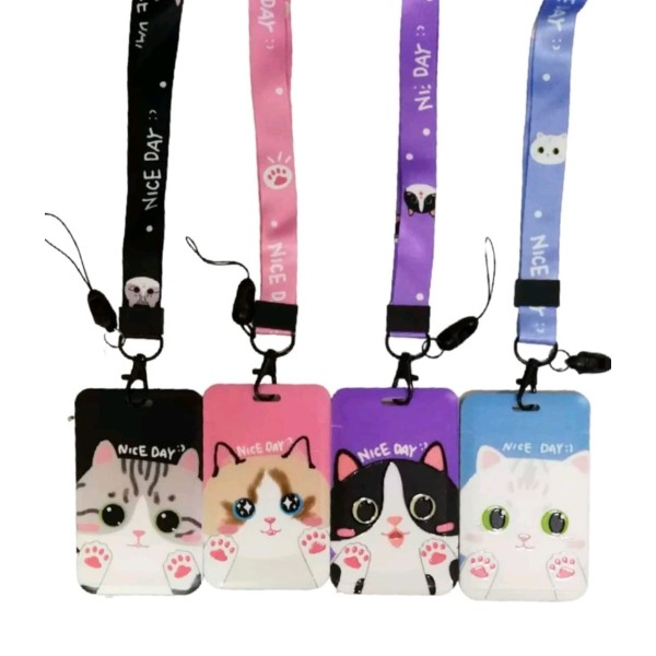 Porta Crachá  cartão Gatos