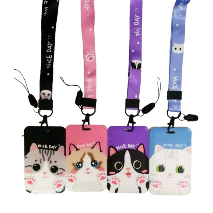 Porta Crachá  cartão Gatos
