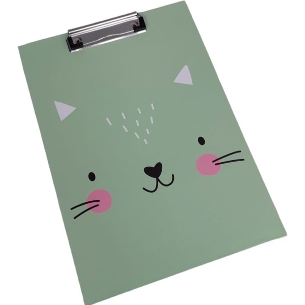 Prancheta verde gatinho