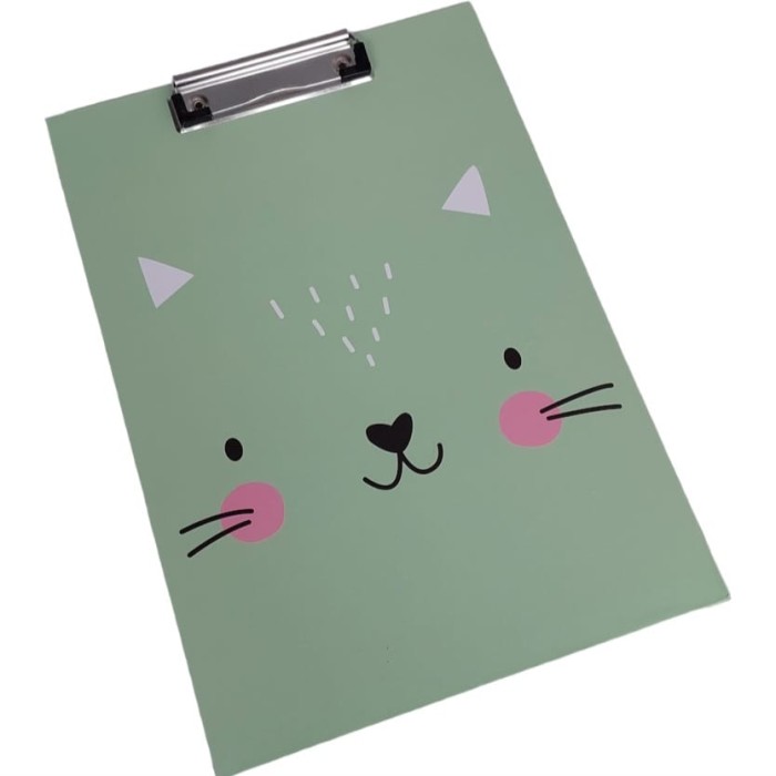 Prancheta verde gatinho