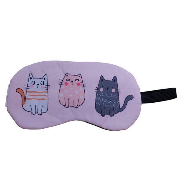 Máscara para Dormir/Relaxar com gel tri Gatinhas
