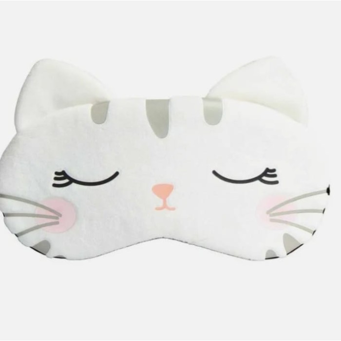 Máscara para Dormir/Relaxar com gel Gatinha Branquinha