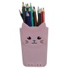 Porta treco plastico,  lapis, caneta,escova de dente   gatinho 