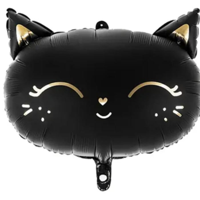 Balão Gatinha preto com dourado   - 1 Peça