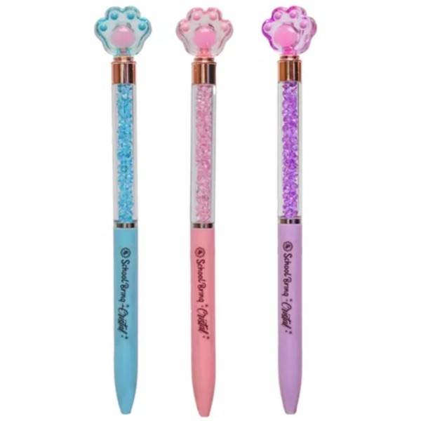 Caneta Patinha Cristal Glitter