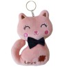 Chaveiro gatinha pelucia rosa