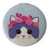 Espelho de  bolsa duplo gatinha flores