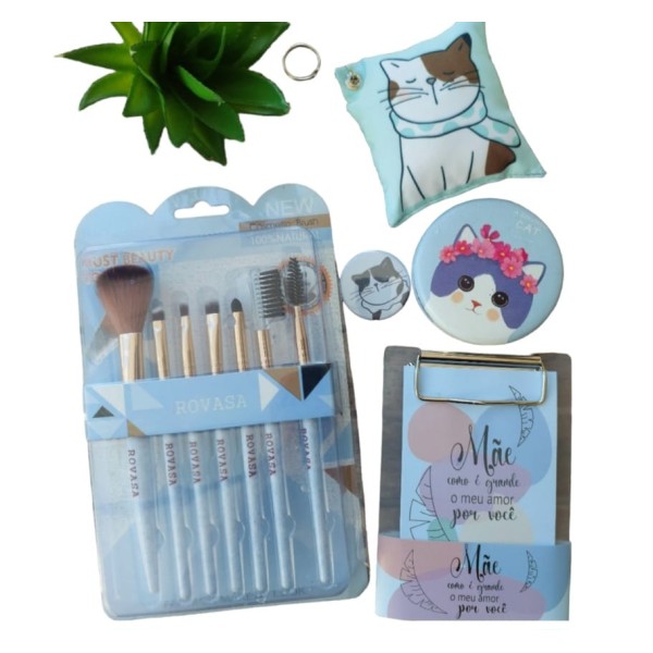 Kit  mãe de gato  azul