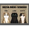  Tapete PERSONALIZADO  Bem - vindo  ATÉ 7 GATOS