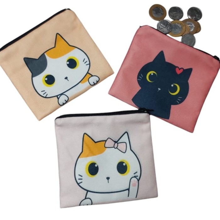 kit 3 Porta moedas Gatos cut