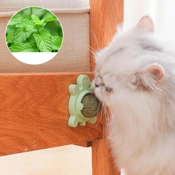 Brinquedo para gatos Bolinha Giratório Catnip natural