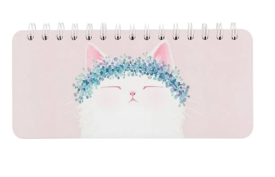 Caderno Bloco Planner Semanal  gata flores
