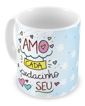 Caneca Gatinho Caneca Gatinho Amo Cada Pedacinho