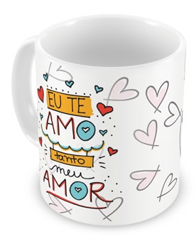 Caneca Gatinho Eu te amo tanto Meu Amor