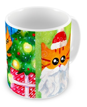 Caneca Gatos Natalino