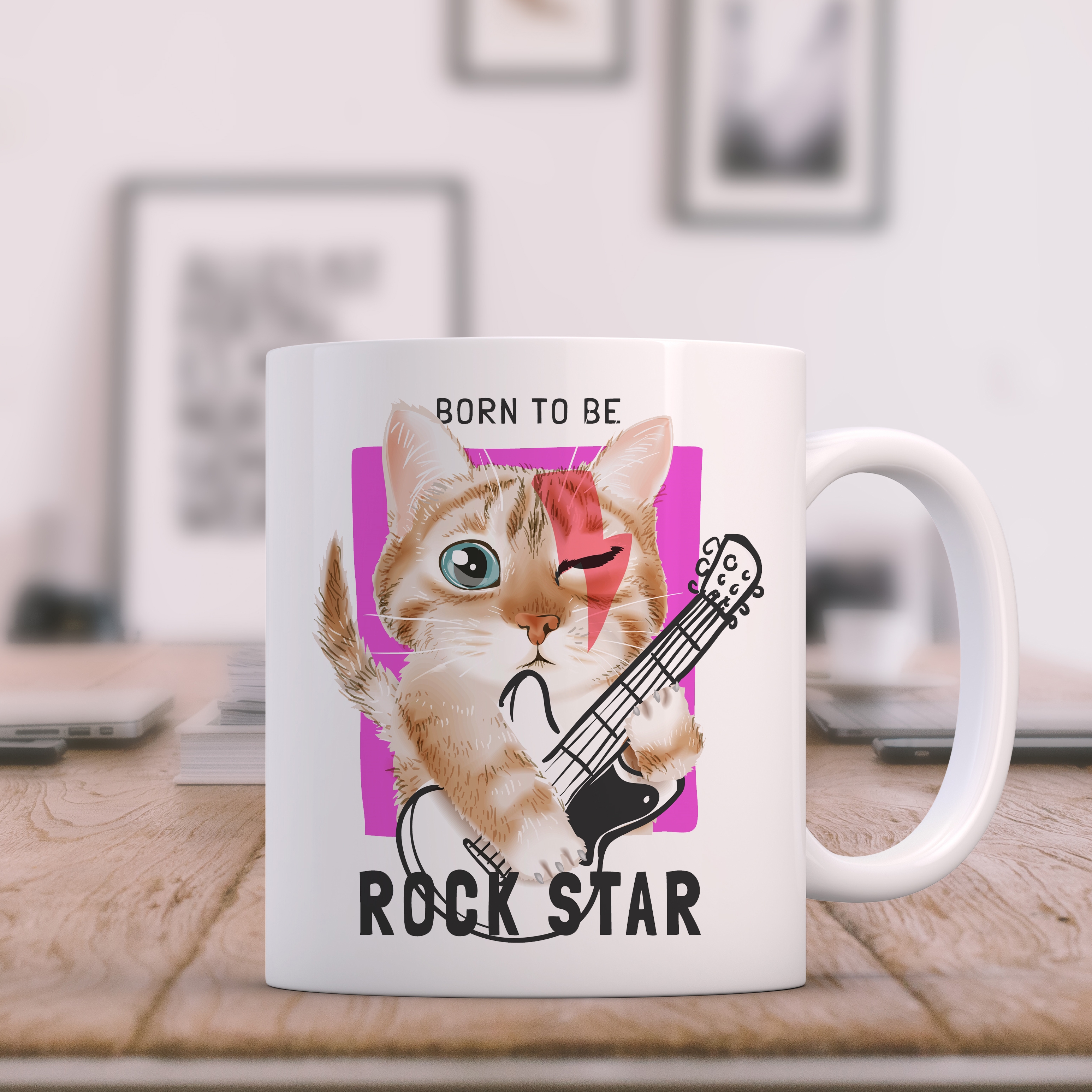 Caneca Meow Rock Never Dies