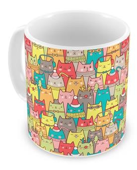 Caneca natal de gatos