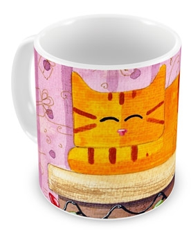 Caneca natal gato dorminhoco