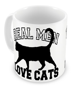 Caneca Real men love cats *