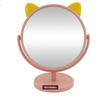 Espelho de Mesa Gatinha  Rosa