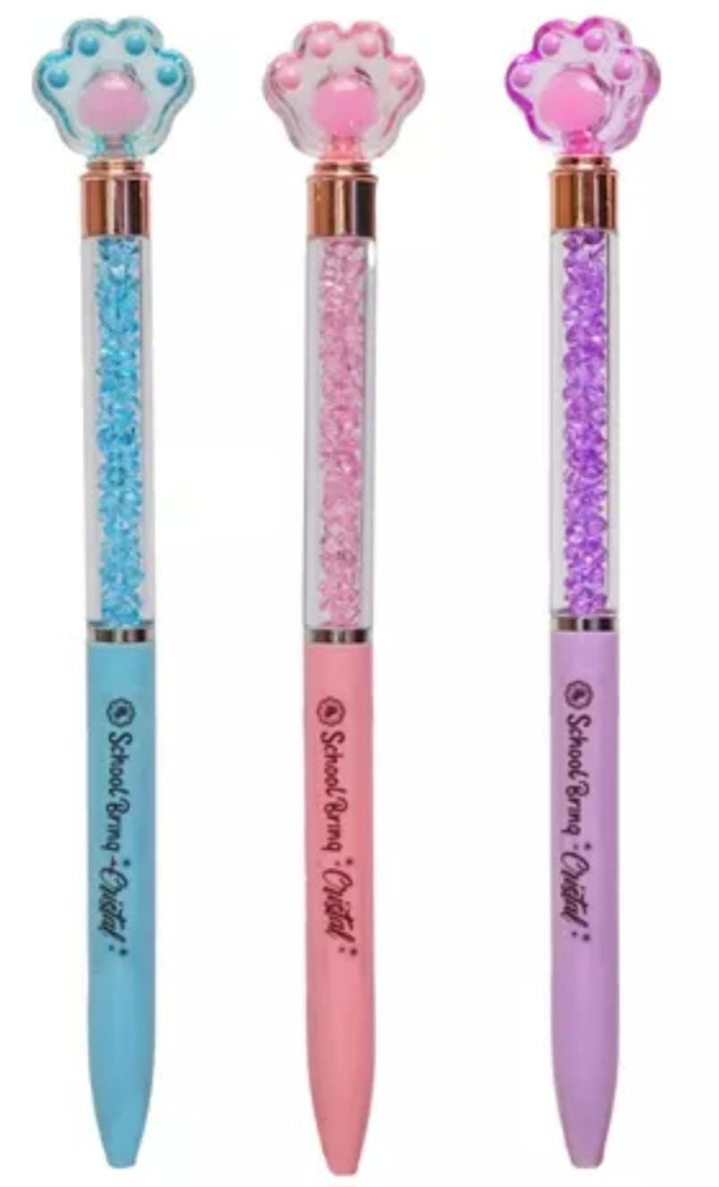 Caneta Patinha Cristal Glitter
